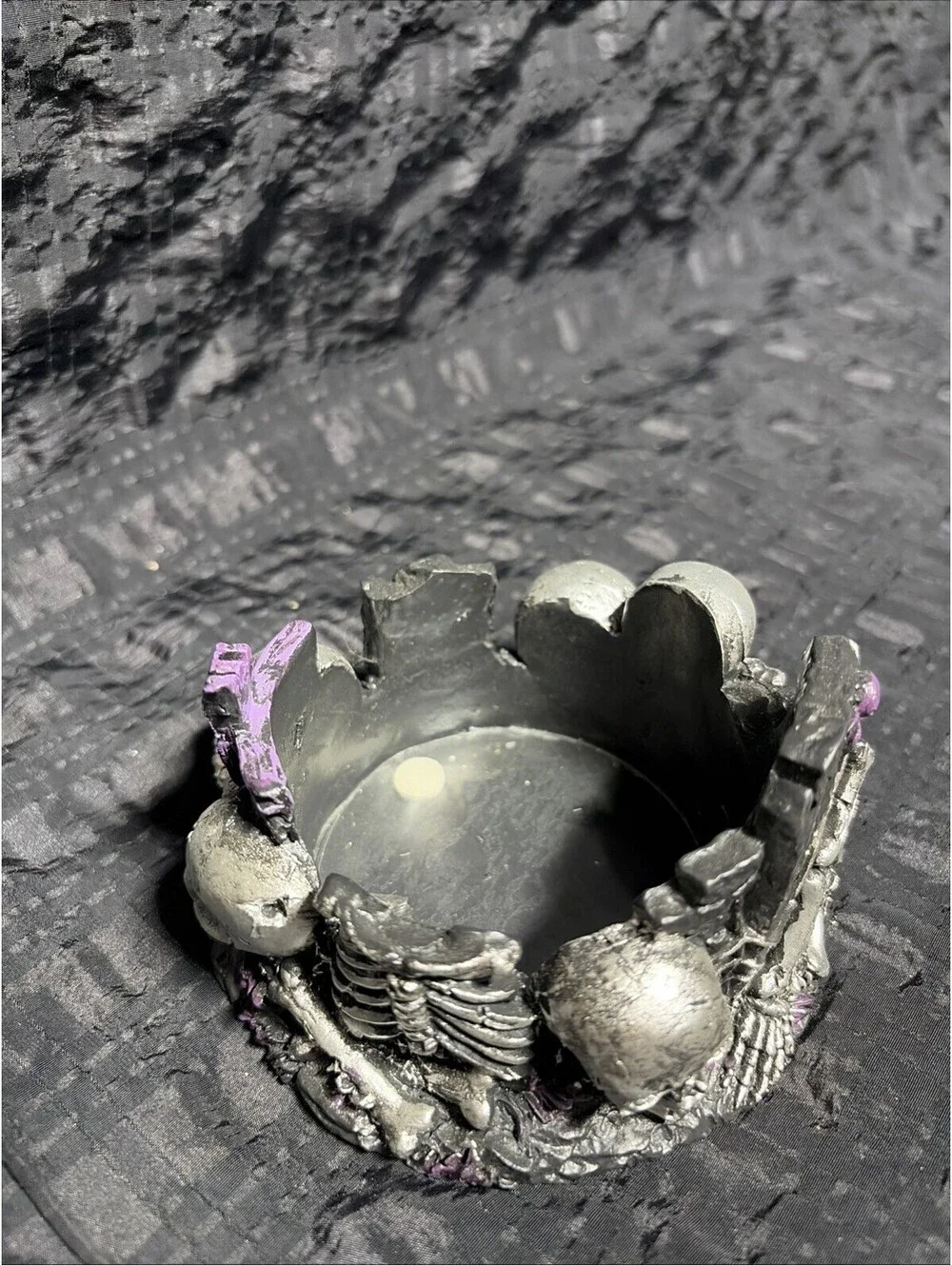 B&BW 3 Wick Candle Holder “ Skeleton Graveyard”